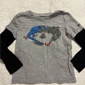 Under Armour Gray and Blue Long Sleeve Tee